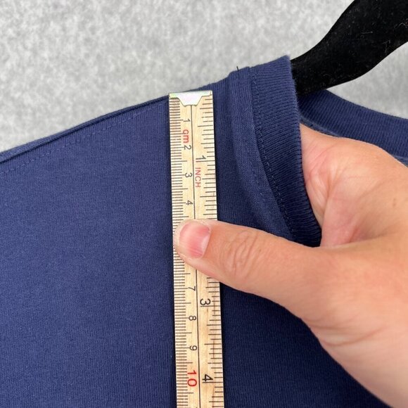 LL Bean Mens Long Sleeve Bean Boot Graphic Shirt Size L Tall Blue Outdoor GORP - Picture 7 of 10